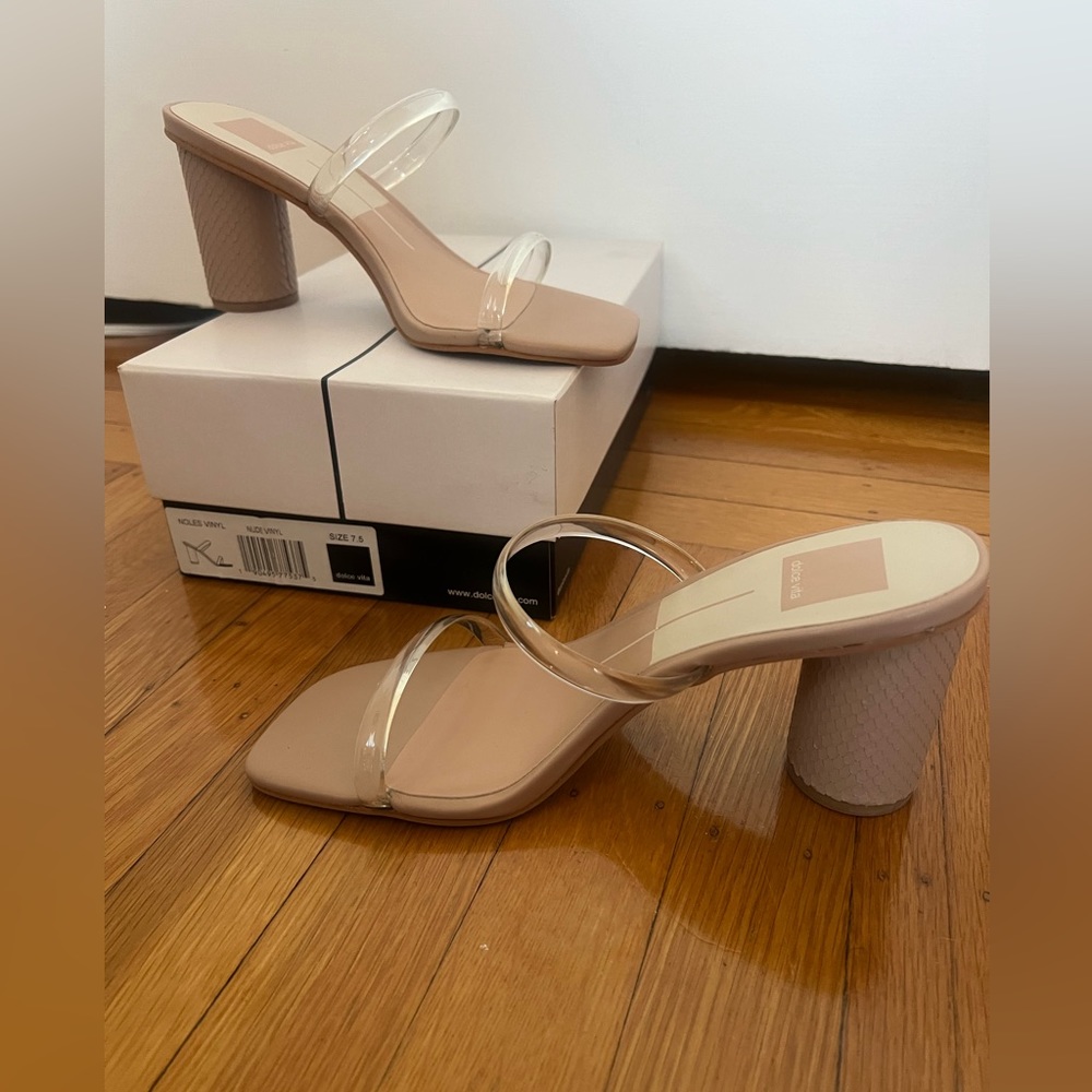 Dolce Vita Noles Heels in Nude Vinyl